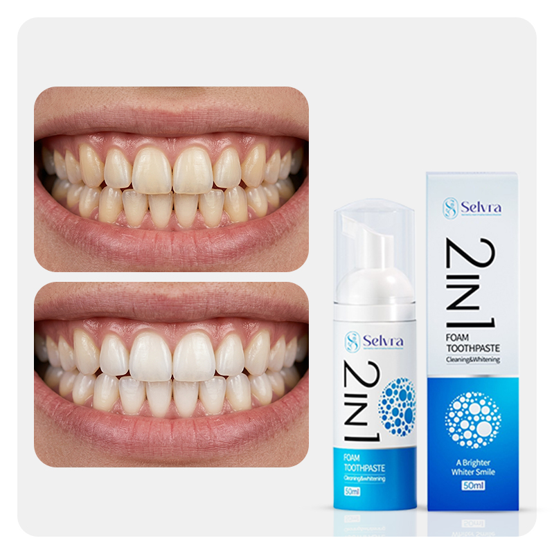 2 in 1 foam toothpaste (cleaning & whitening) 2 in 1 foam toothpaste (cleaning & whitening)